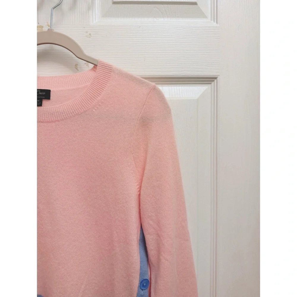 J. Crew Pink, Blue & Red Crewneck Sweater
